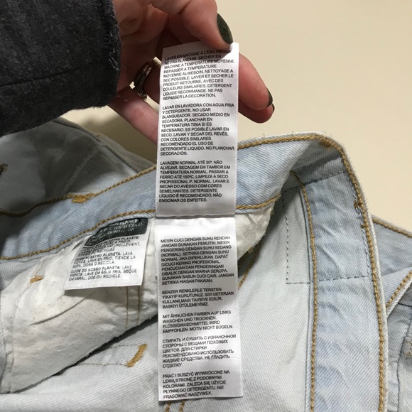 Levi's 501 CT Cuffed Light Wash Jean Shorts - Picture 12 of 15